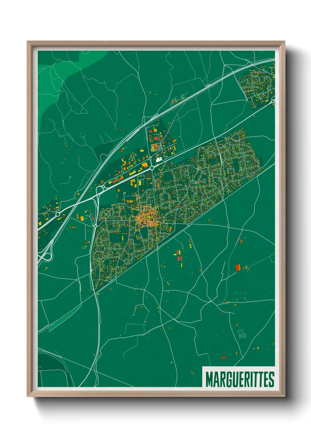 Une affiche de carte sur Marguerittes