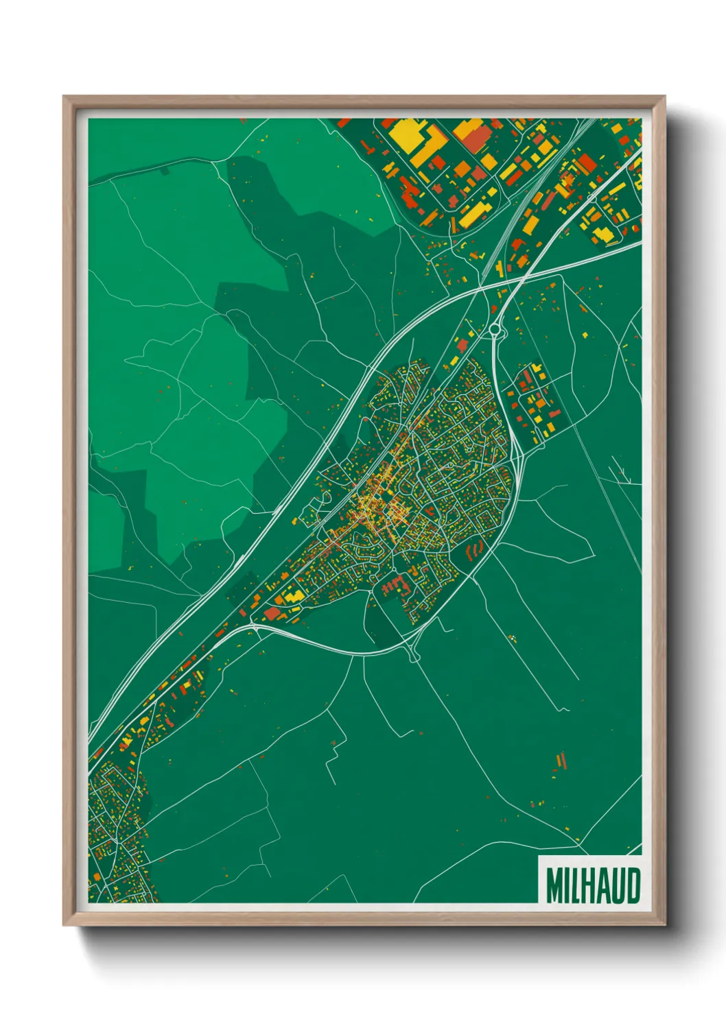 Une affiche de carte sur Milhaud