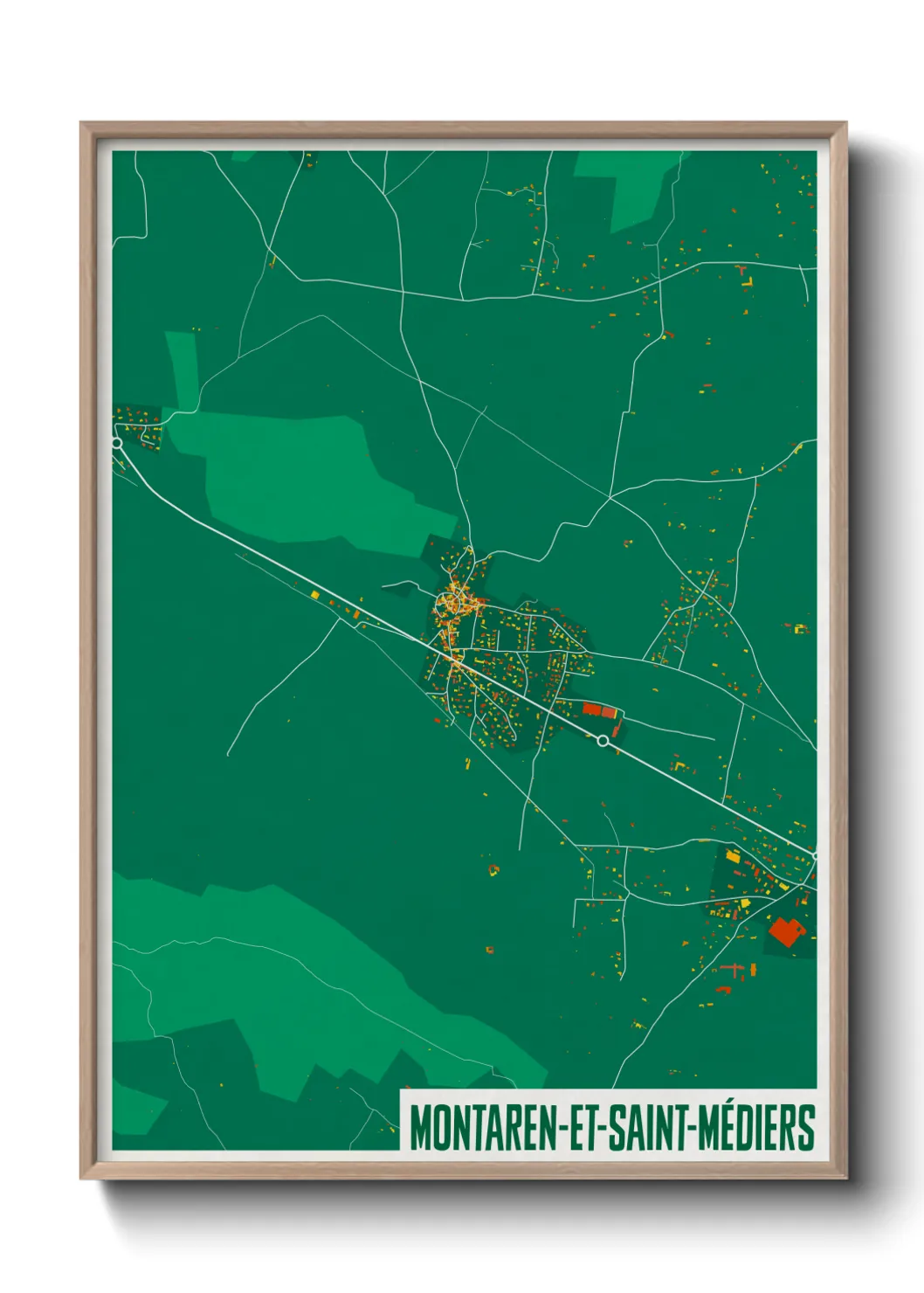 Un poster carteMontaren-et-Saint-Médiers