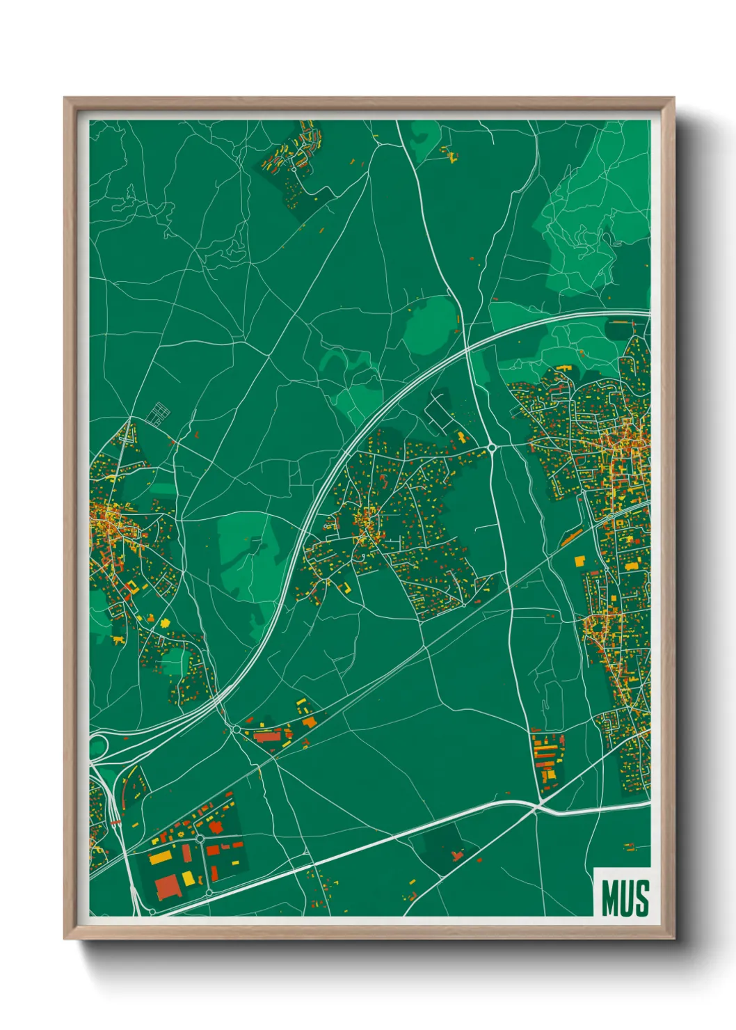 Une affiche de carte sur Mus