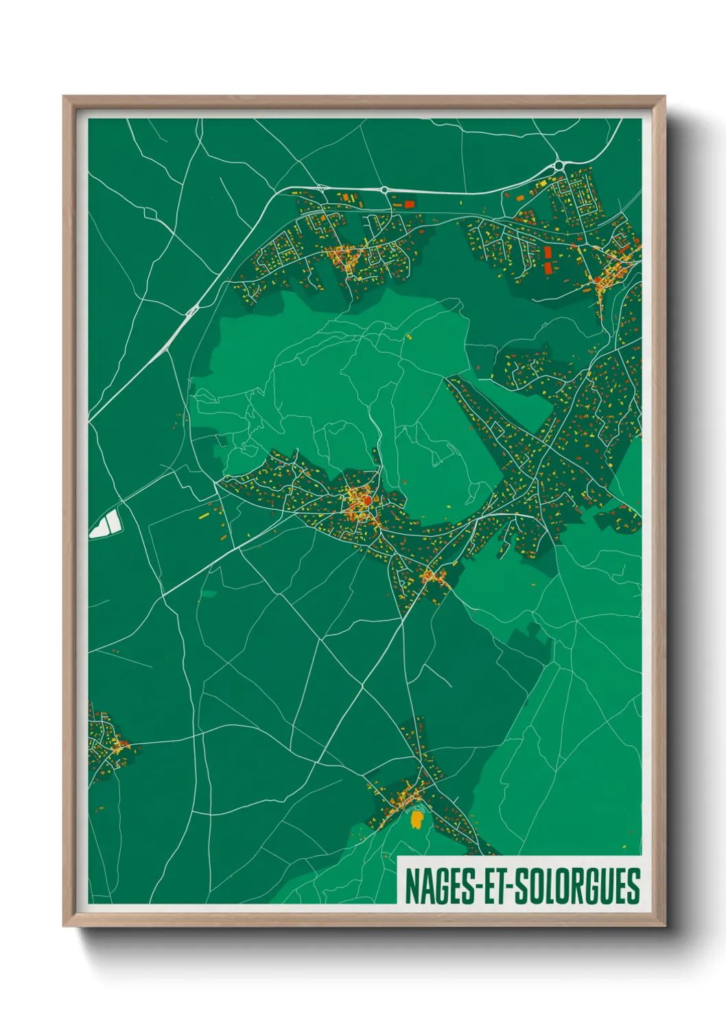 Un poster carteNages-et-Solorgues