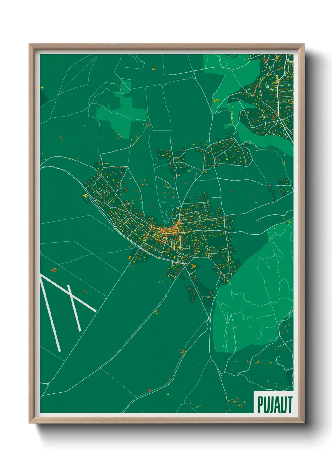 Une affiche de carte sur Pujaut