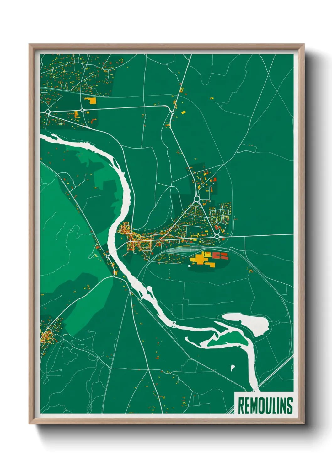 Une affiche de carte sur Remoulins