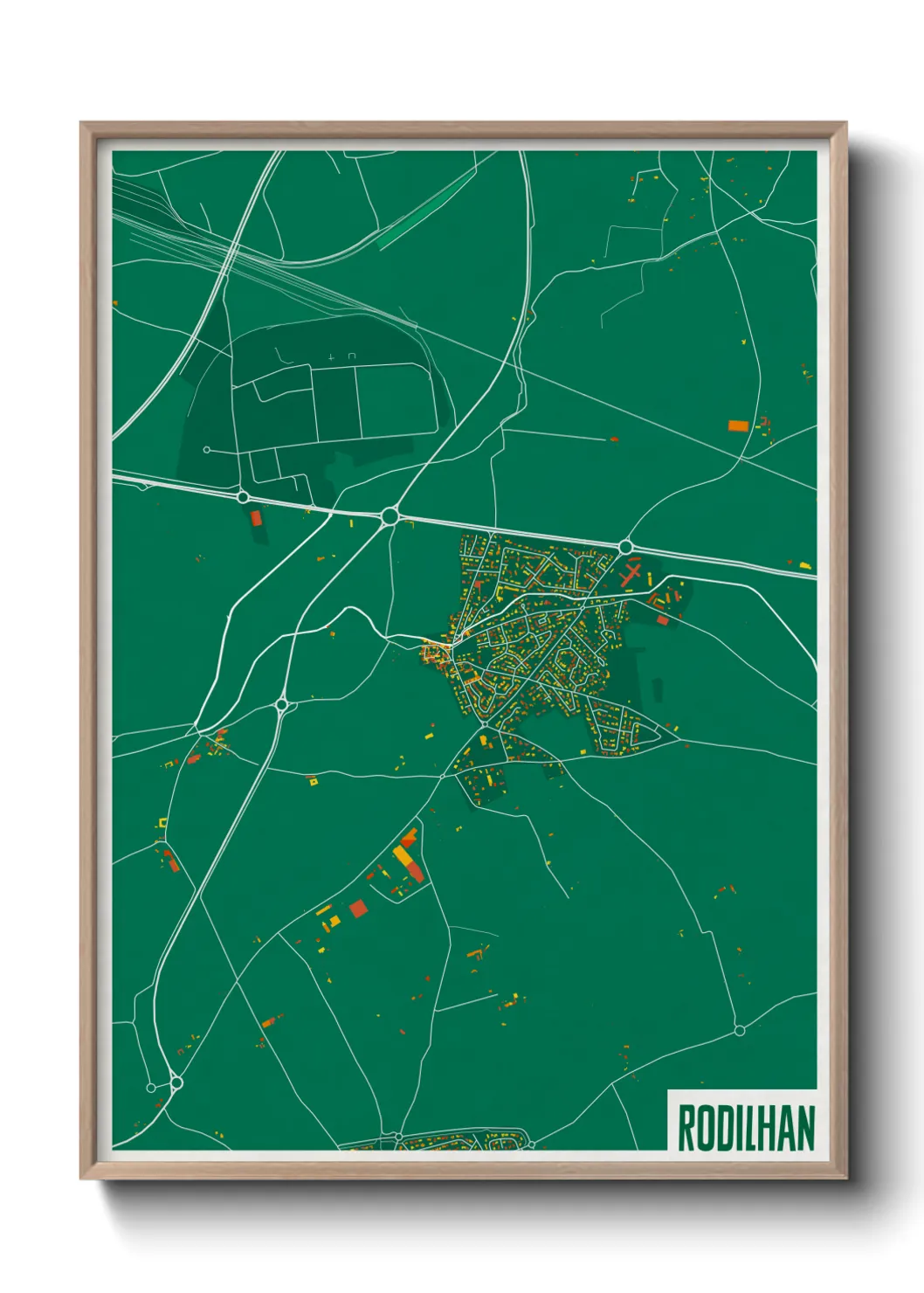 Une affiche de carte sur Rodilhan