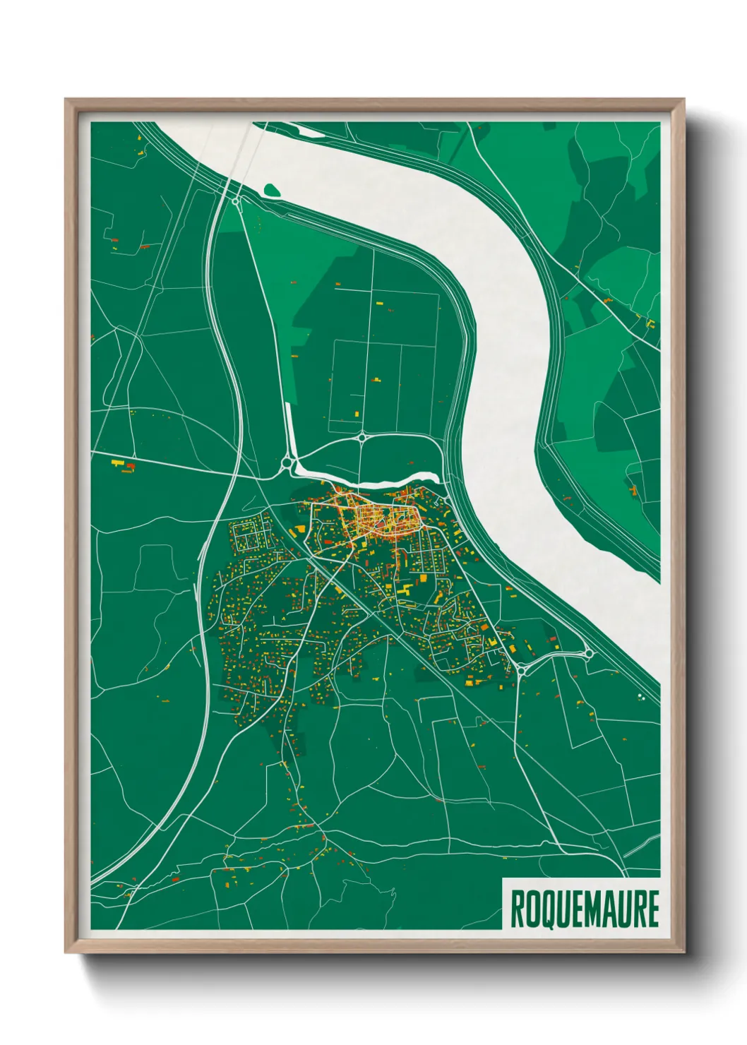 Une affiche de carte sur Roquemaure