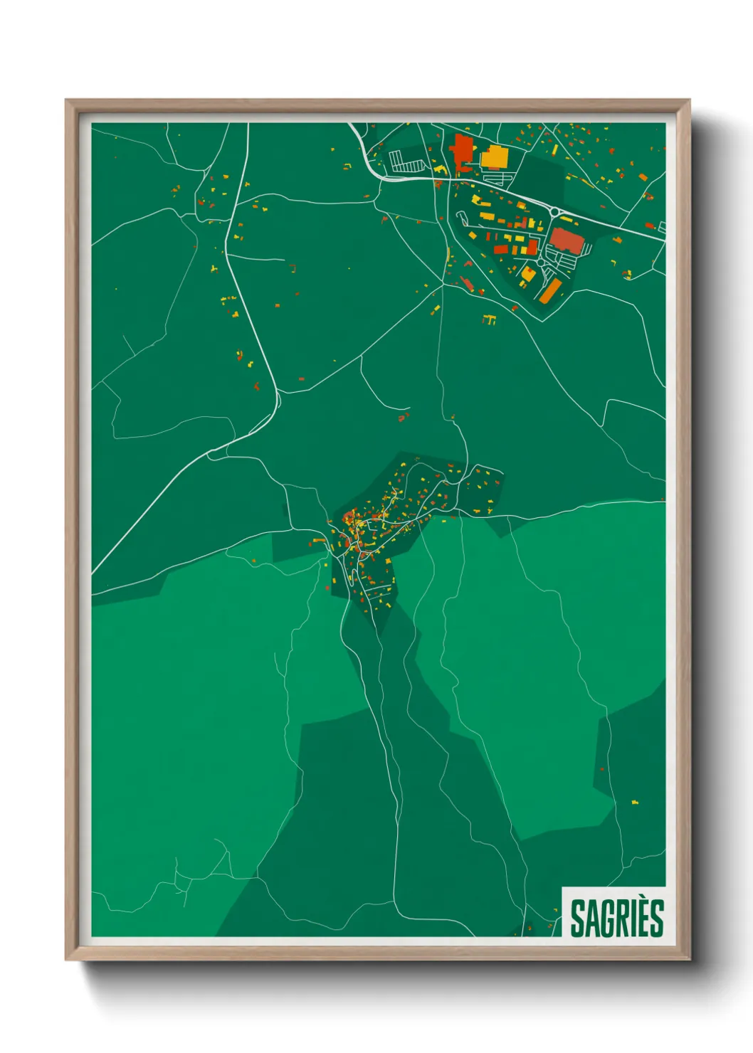 Une affiche de carte sur Sagriès