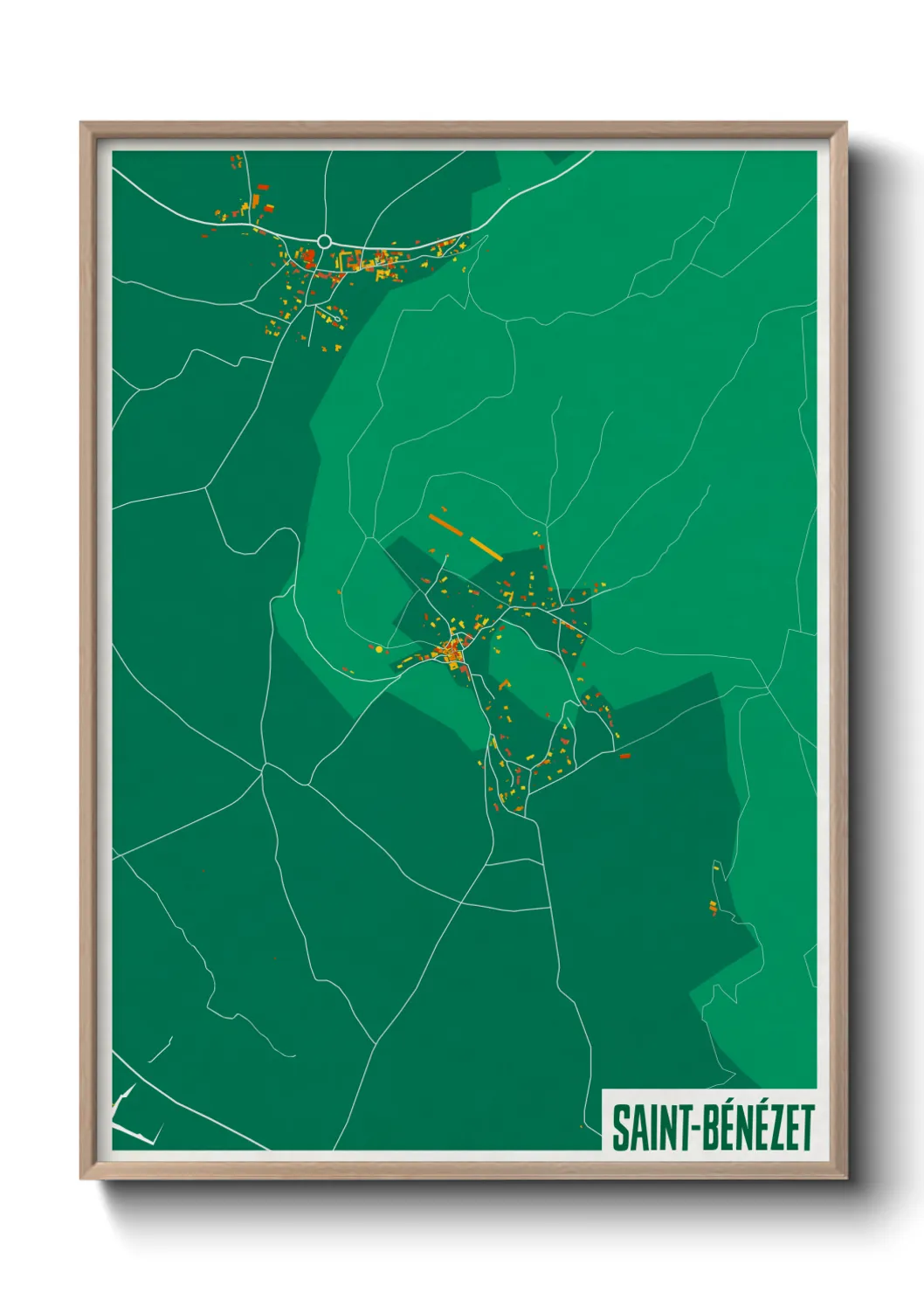 Une affiche de carte sur Saint-Bénézet