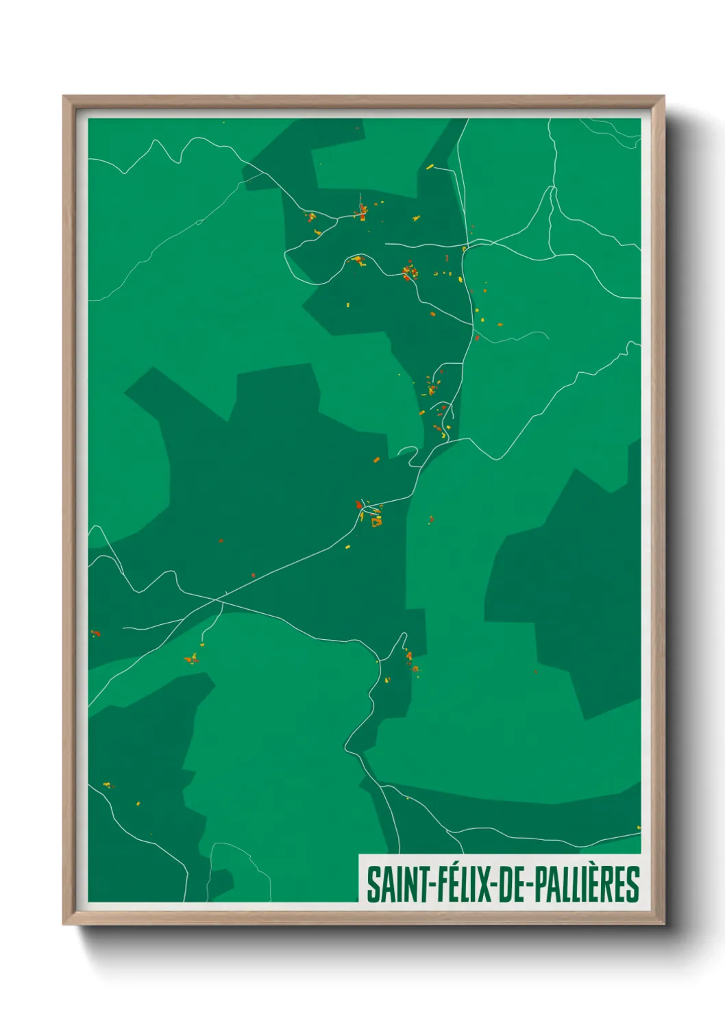 Une affiche de carte sur Saint-Félix-de-Pallières