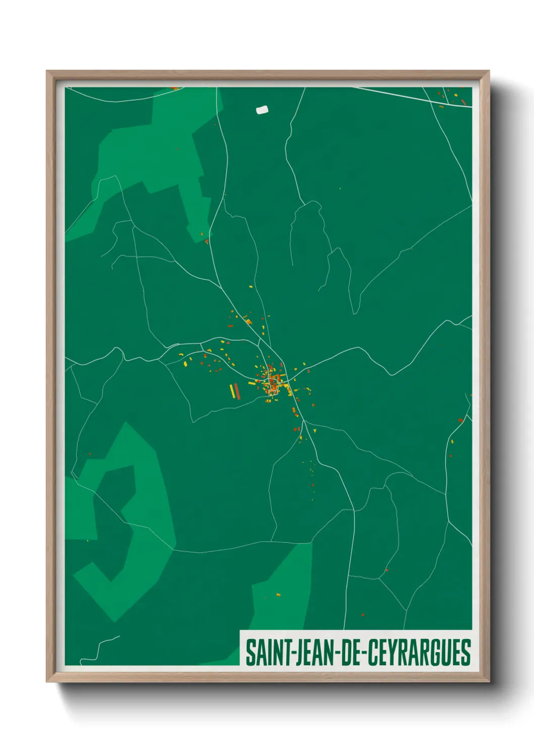 Une affiche de carte sur Saint-Jean-de-Ceyrargues