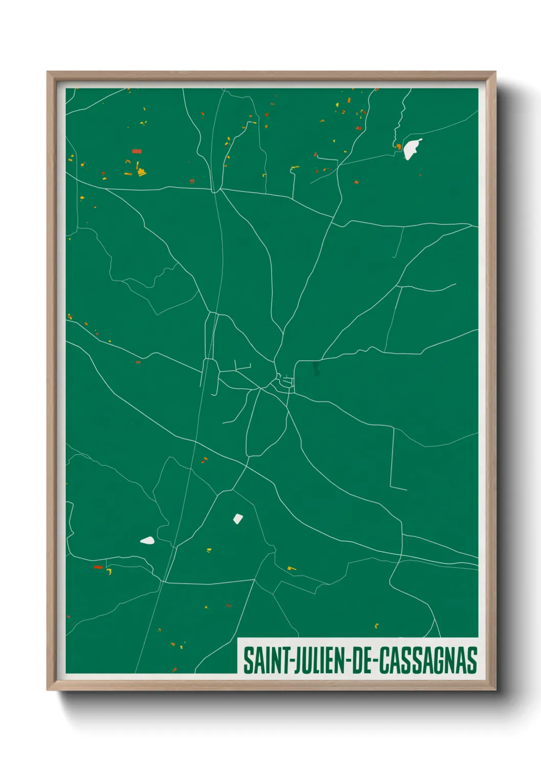 Un poster carteSaint-Julien-de-Cassagnas