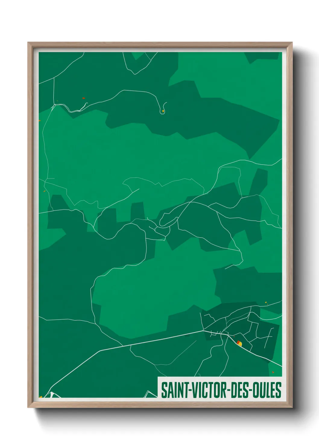 Un poster carteSaint-Victor-des-Oules