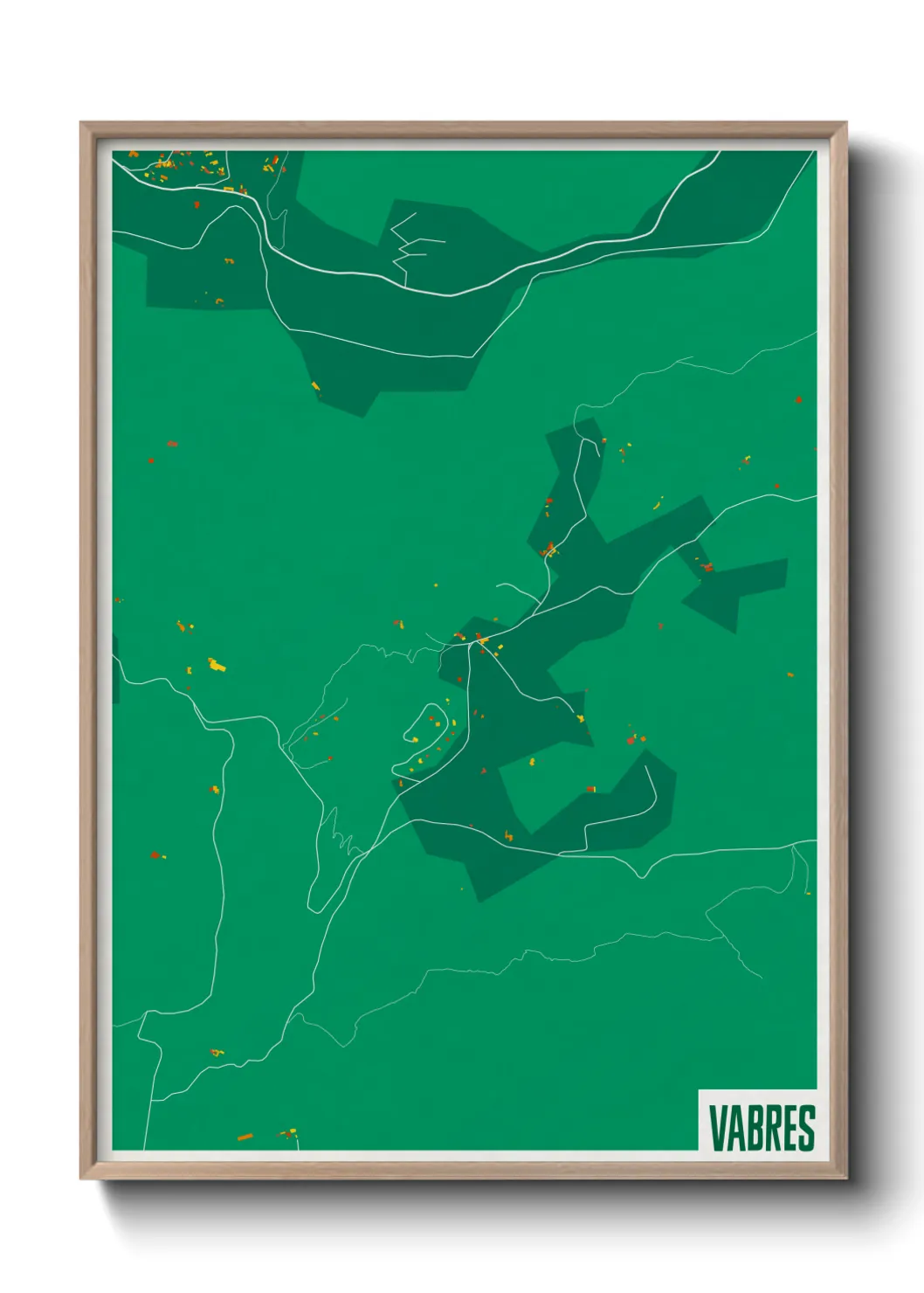 Une affiche de carte sur Vabres