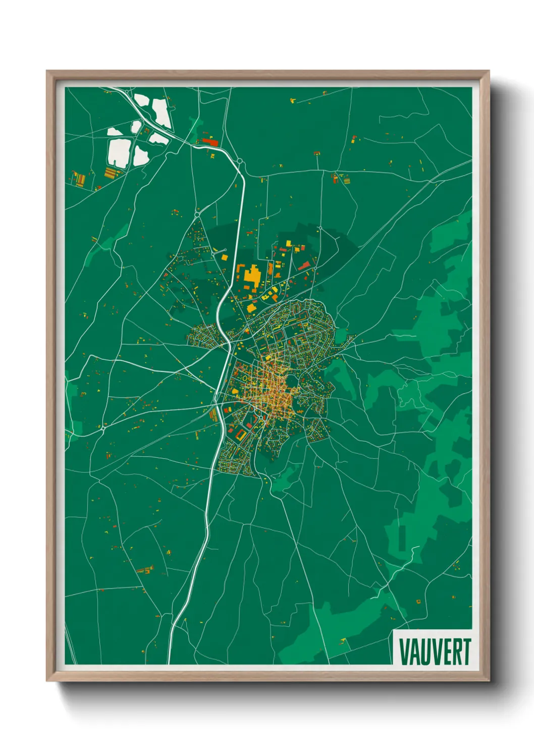 Une affiche de carte sur Vauvert