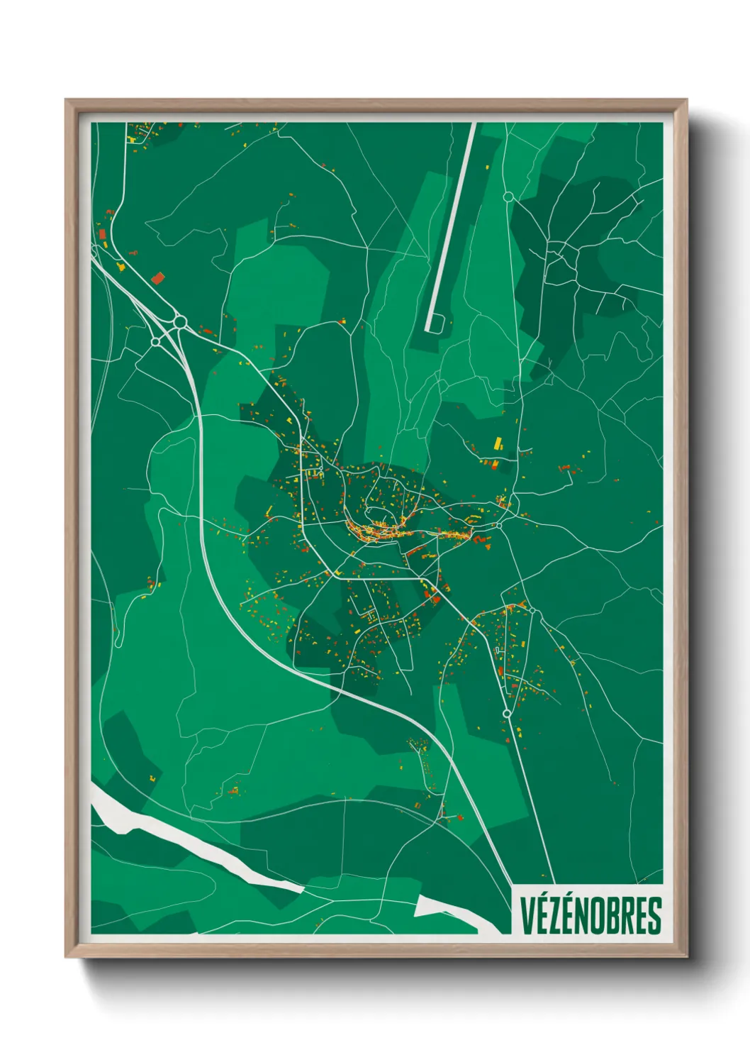 Une affiche de carte sur Vézénobres