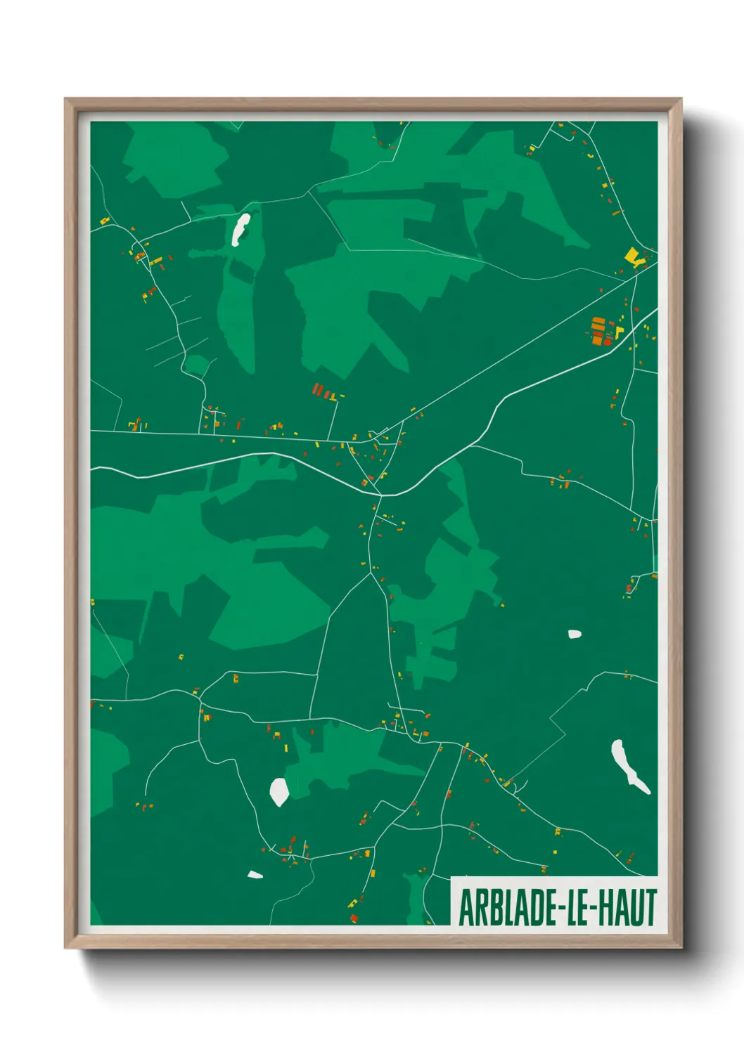 Une affiche de carte sur Arblade-le-Haut