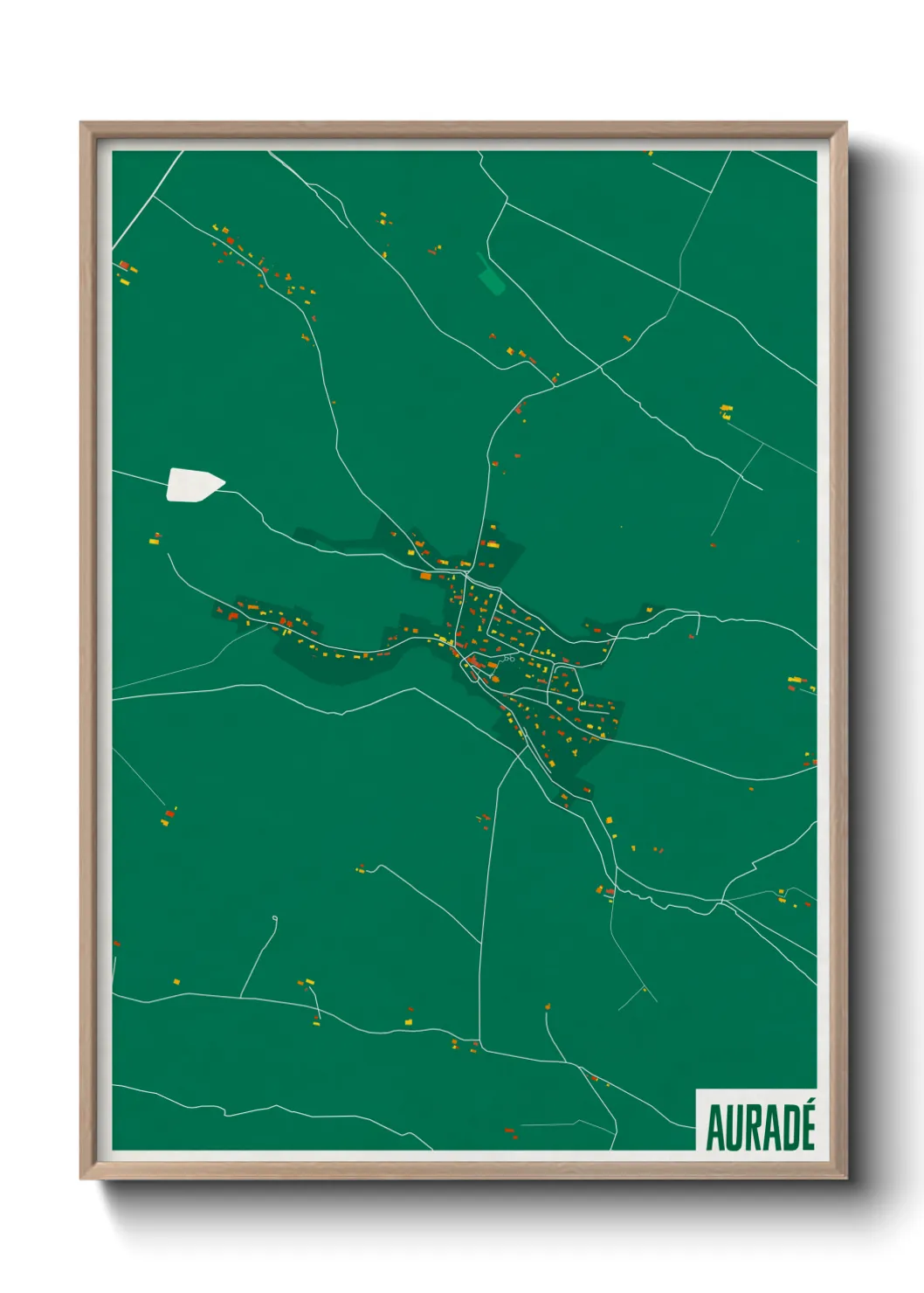 Une affiche de carte sur Auradé