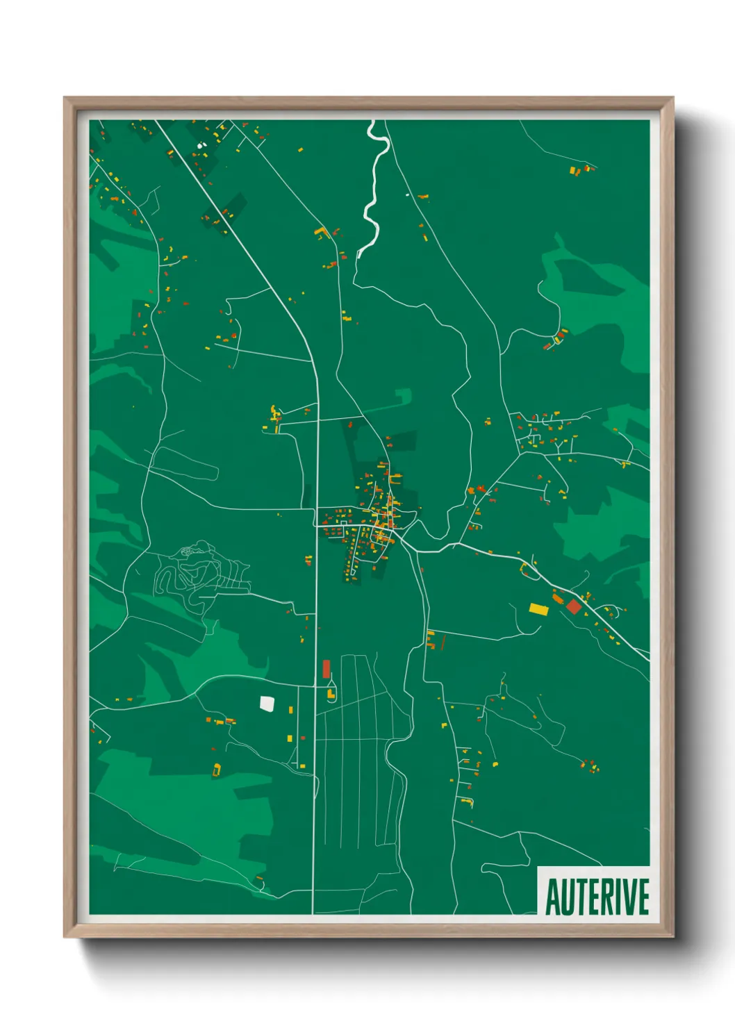 Une affiche de carte sur Auterive