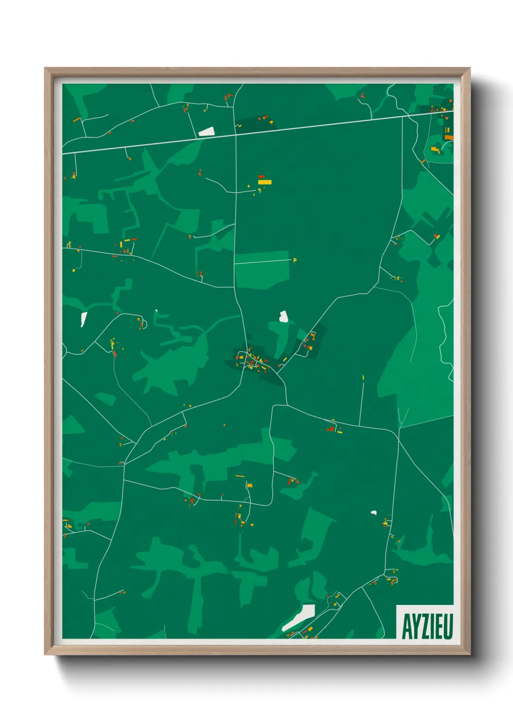 Une affiche de carte sur Ayzieu