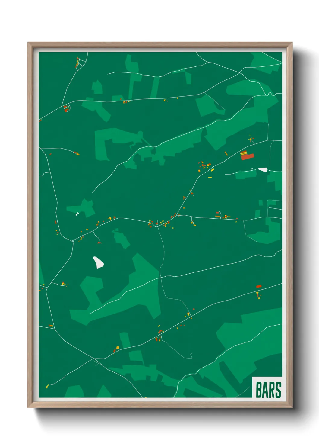 Une affiche de carte sur Bars