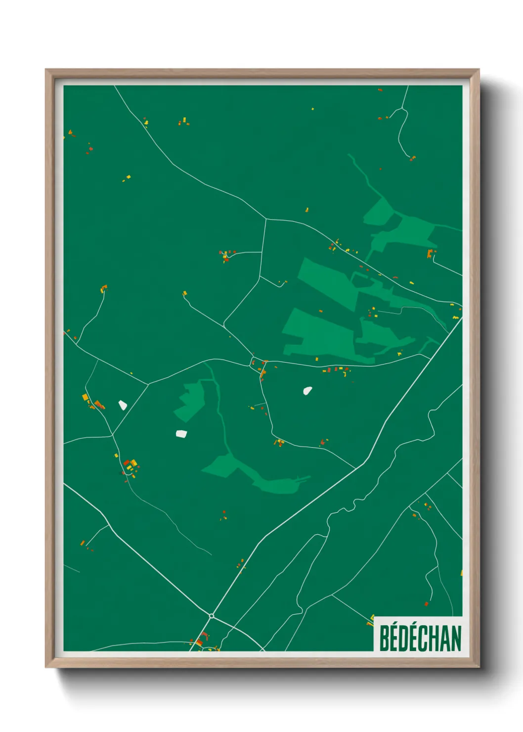 Une affiche de carte sur Bédéchan