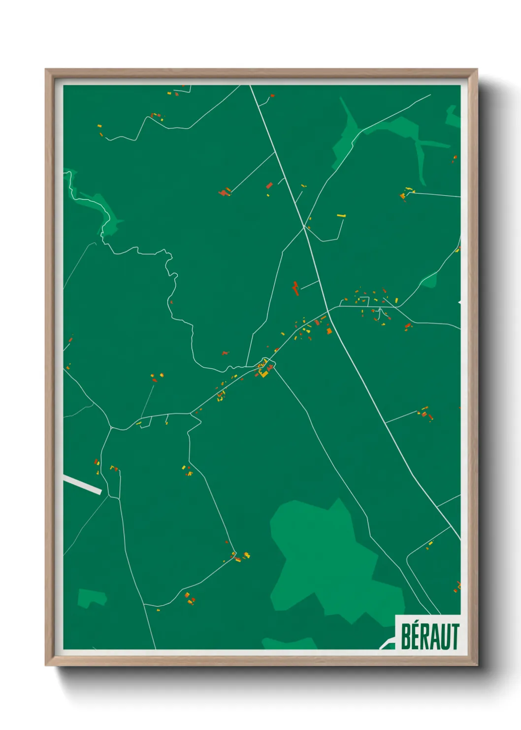 Une affiche de carte sur Béraut