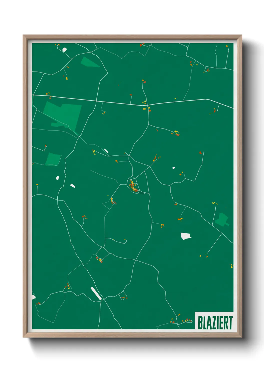 Une affiche de carte sur Blaziert