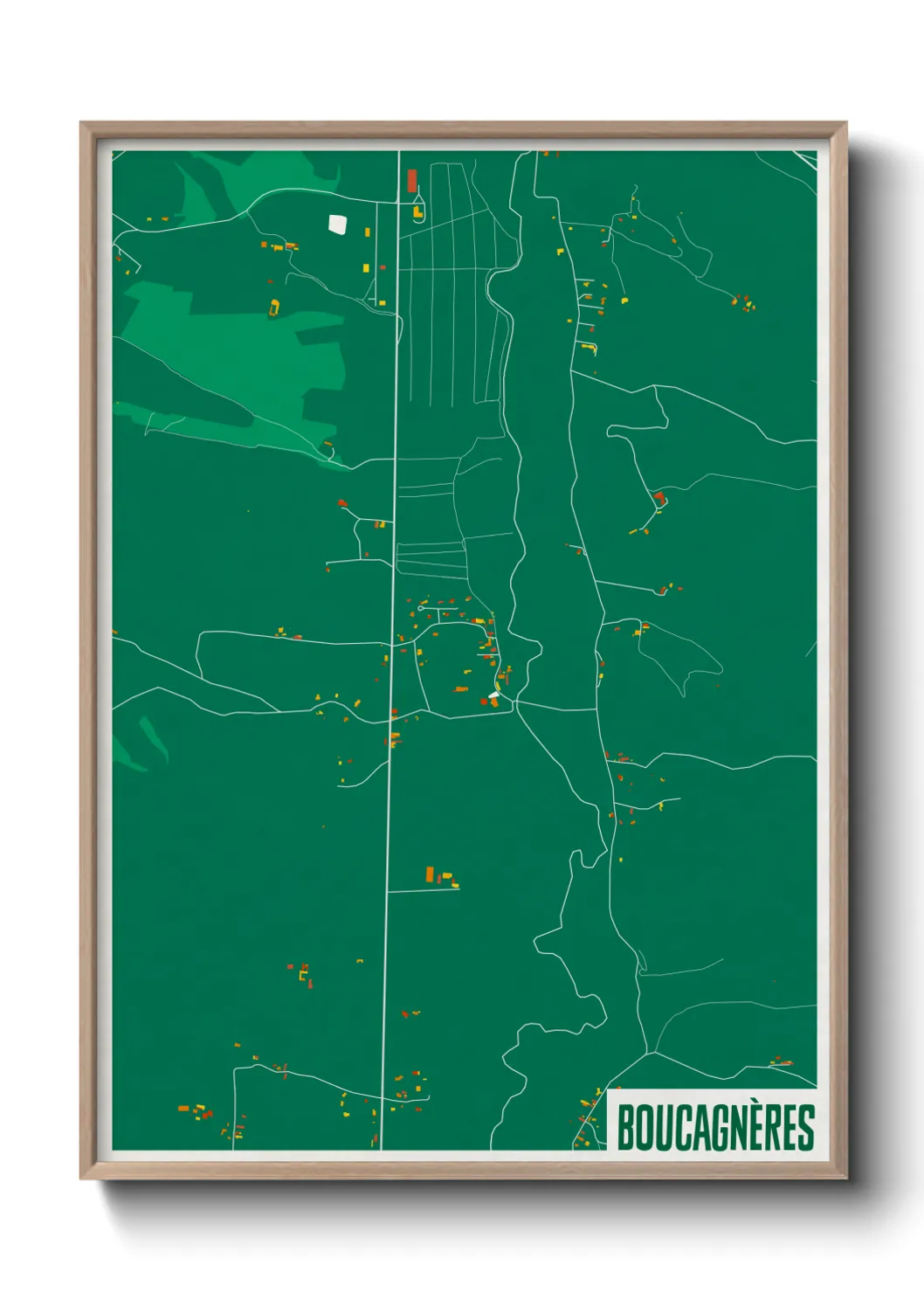 Une affiche de carte sur Boucagnères