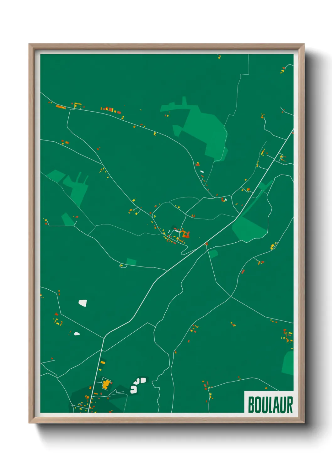 Une affiche de carte sur Boulaur