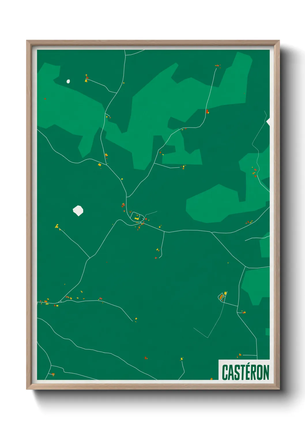 Une affiche de carte sur Castéron