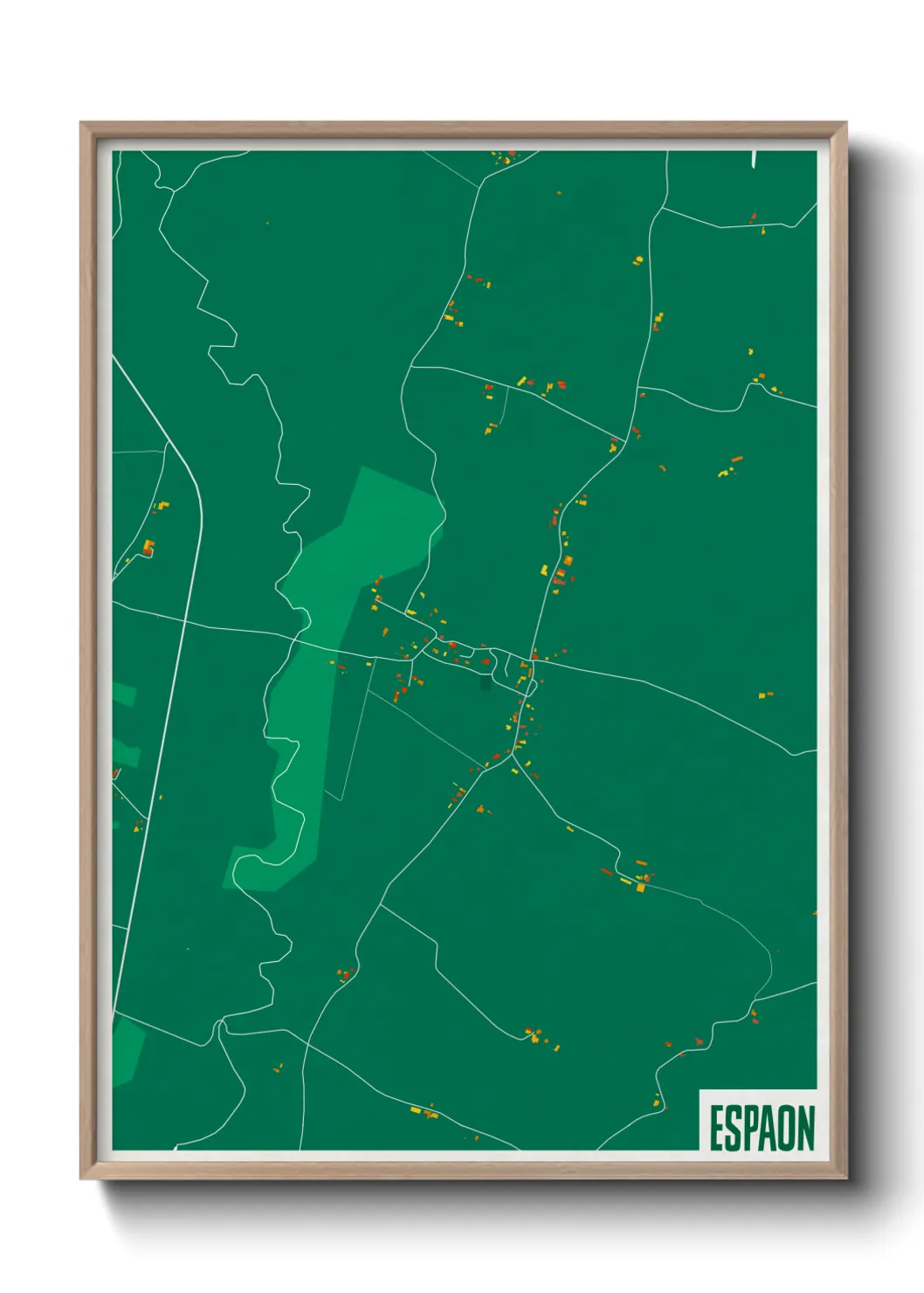 Une affiche de carte sur Espaon