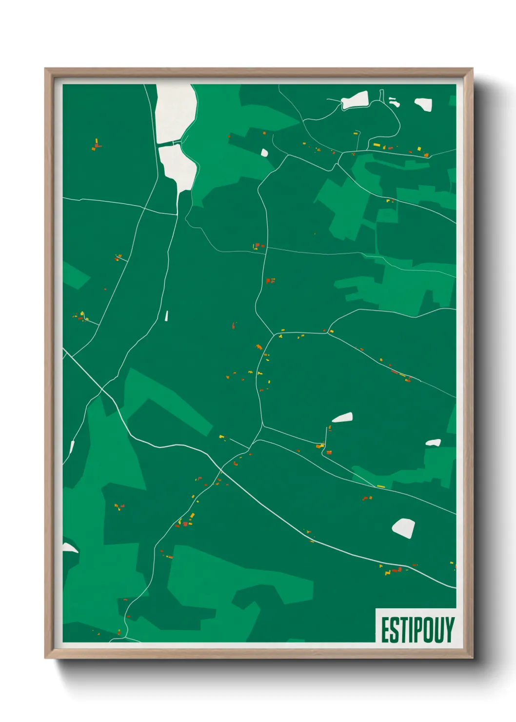 Une affiche de carte sur Estipouy