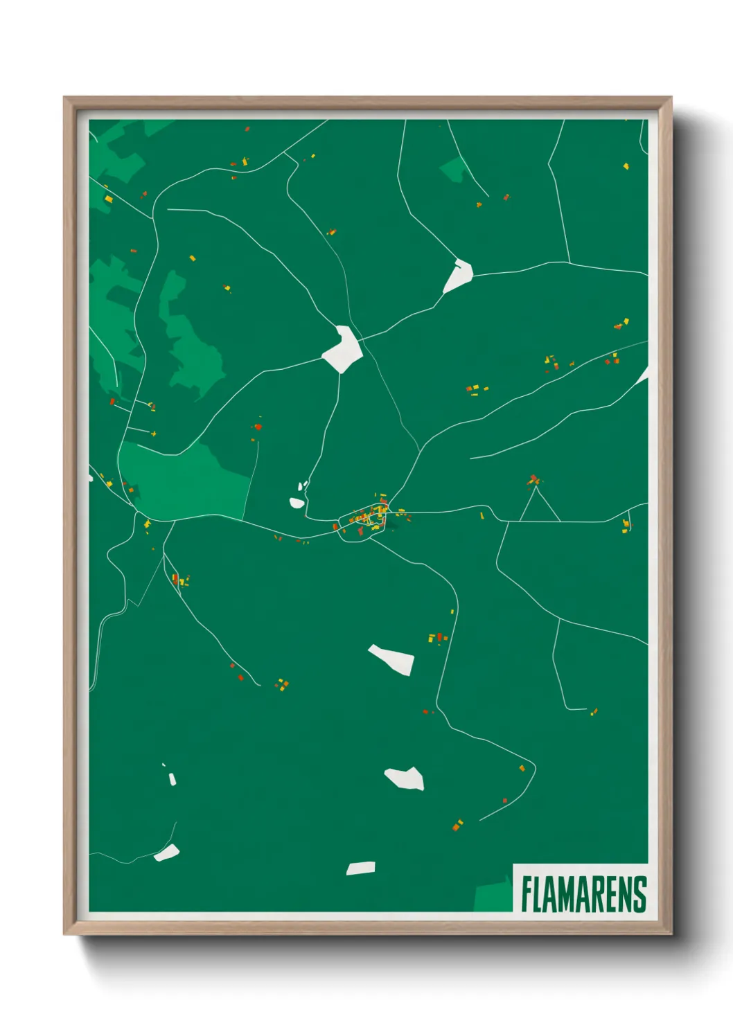 Une affiche de carte sur Flamarens