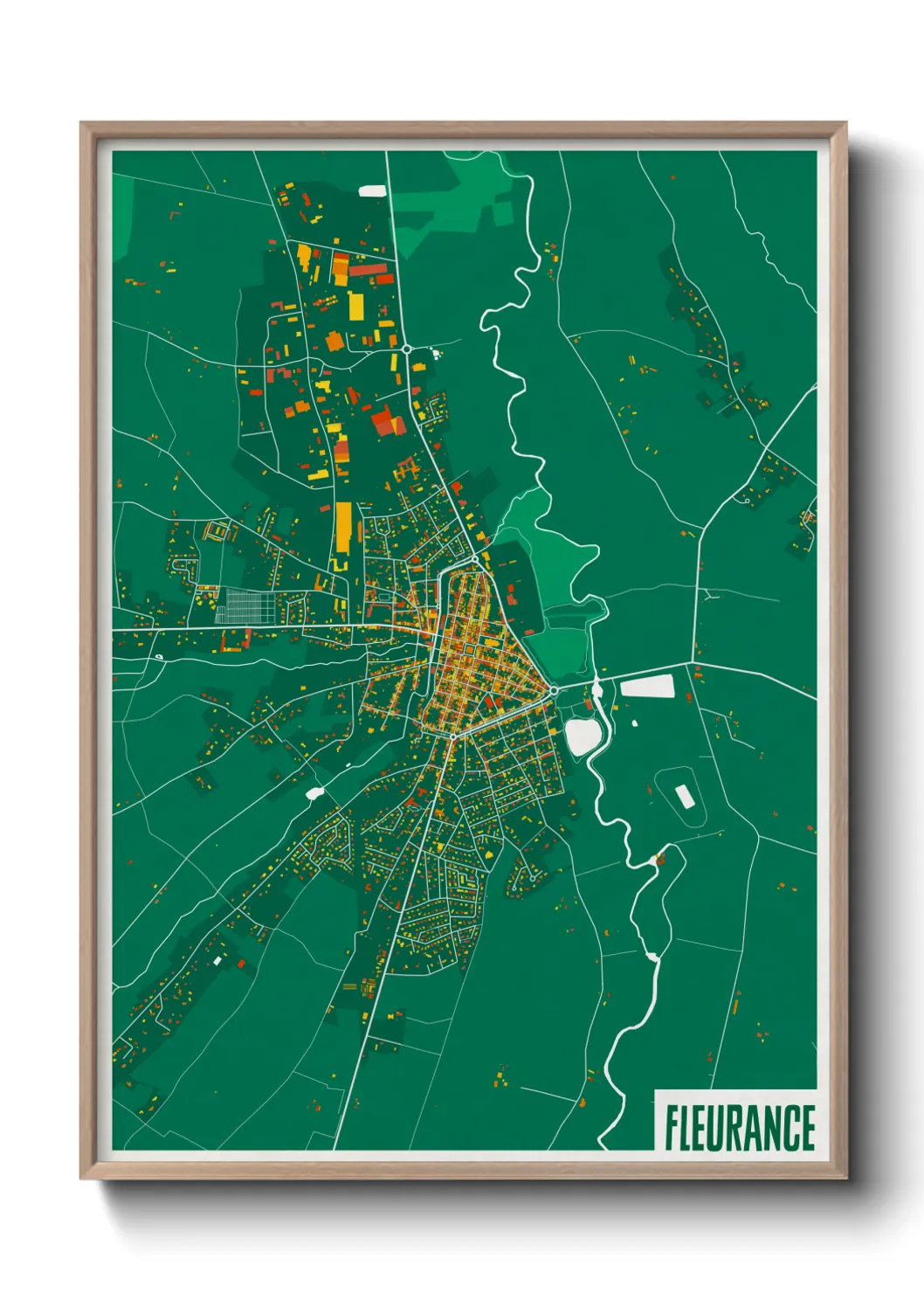 Une affiche de carte sur Fleurance