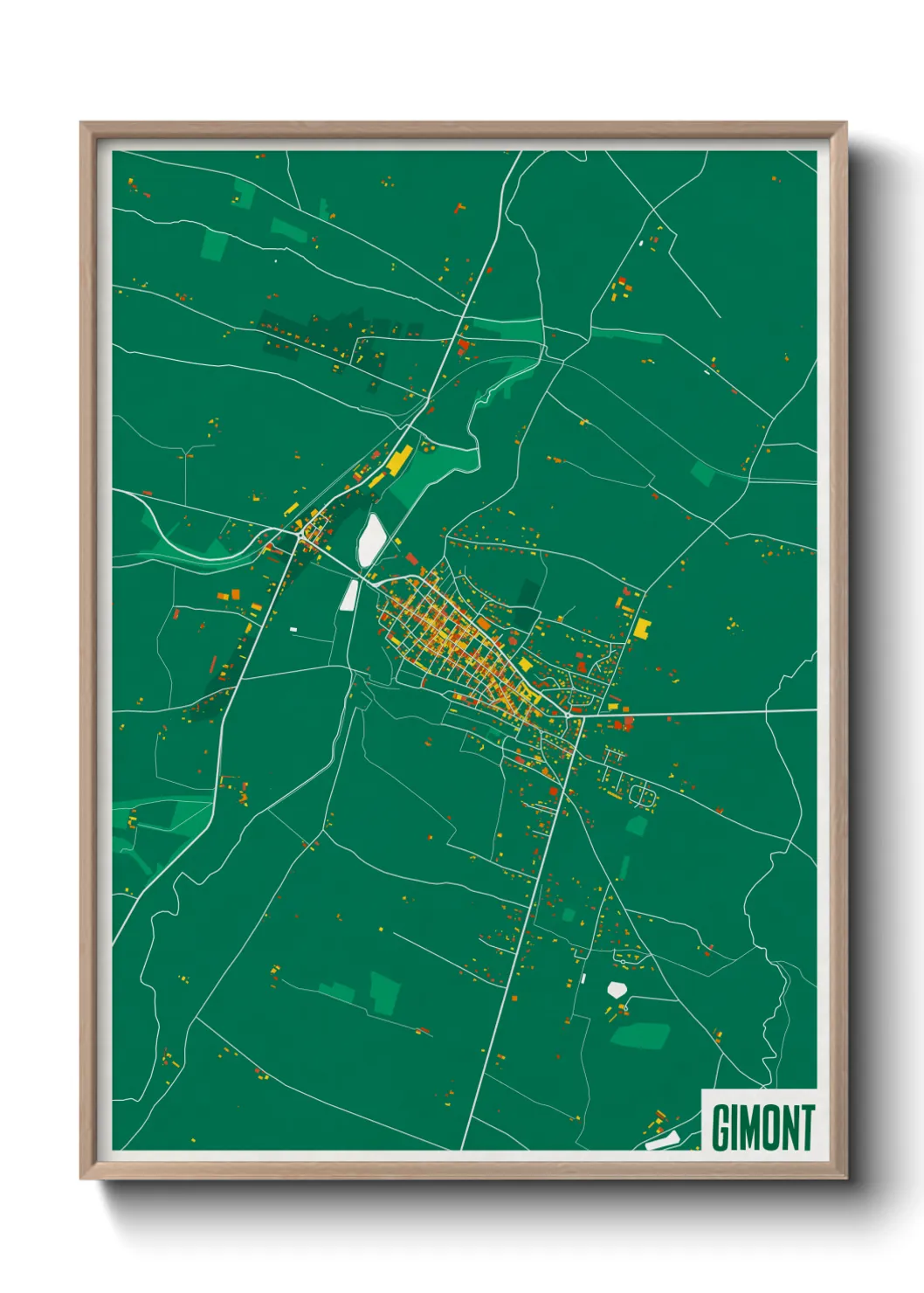 Une affiche de carte sur Gimont