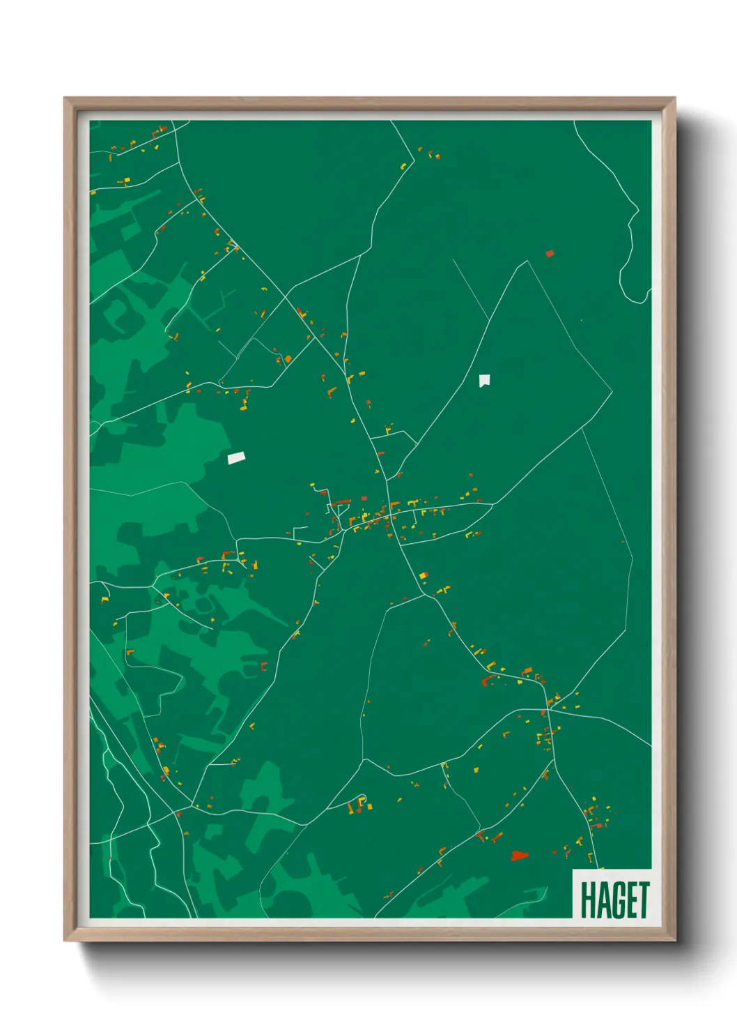 Une affiche de carte sur Haget