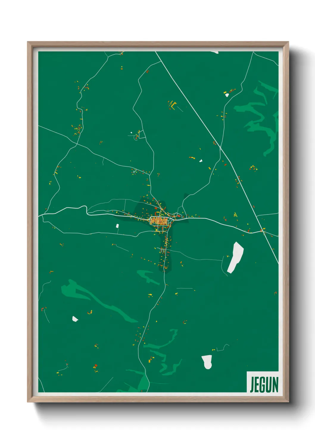 Une affiche de carte sur Jegun