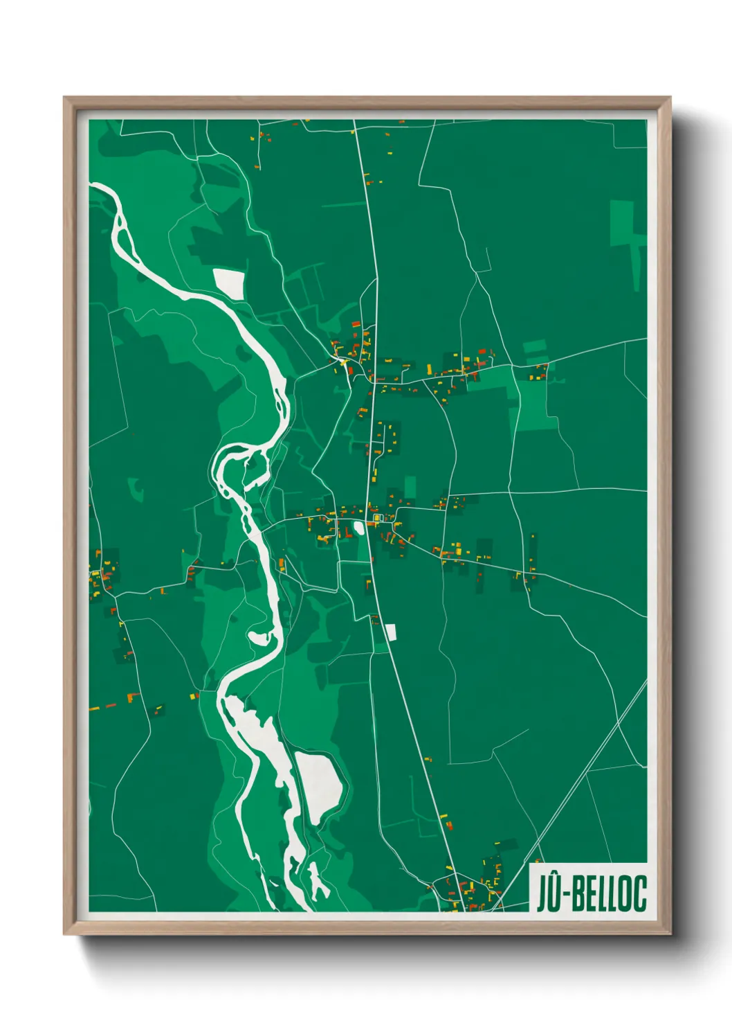 Une affiche de carte sur Jû-Belloc