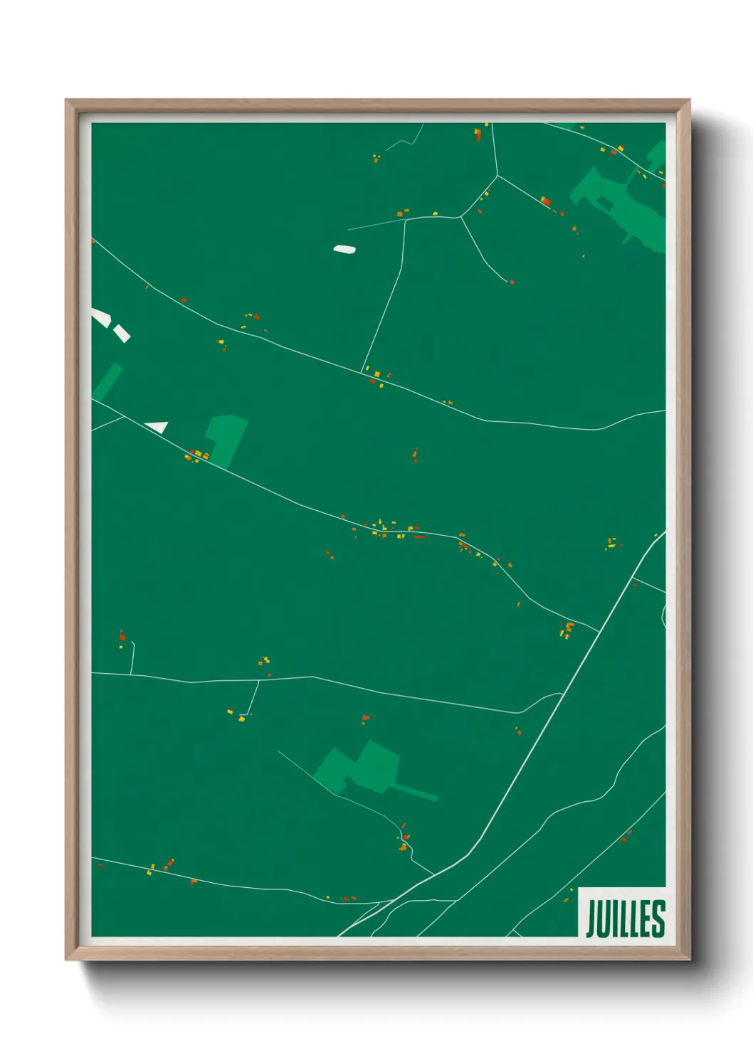 Une affiche de carte sur Juilles