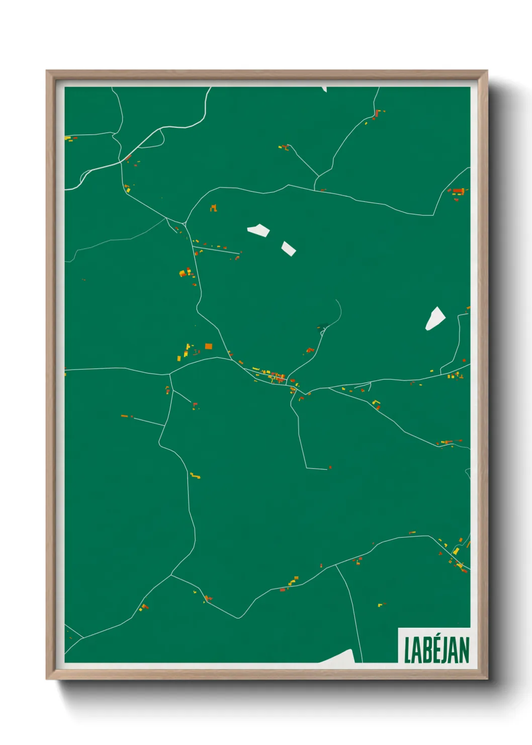 Une affiche de carte sur Labéjan