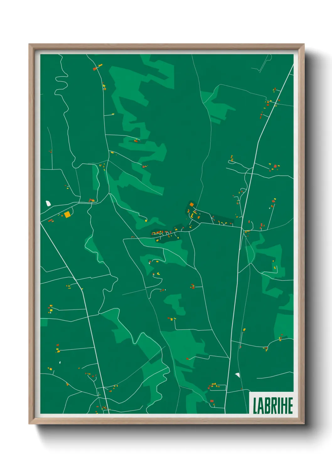 Une affiche de carte sur Labrihe