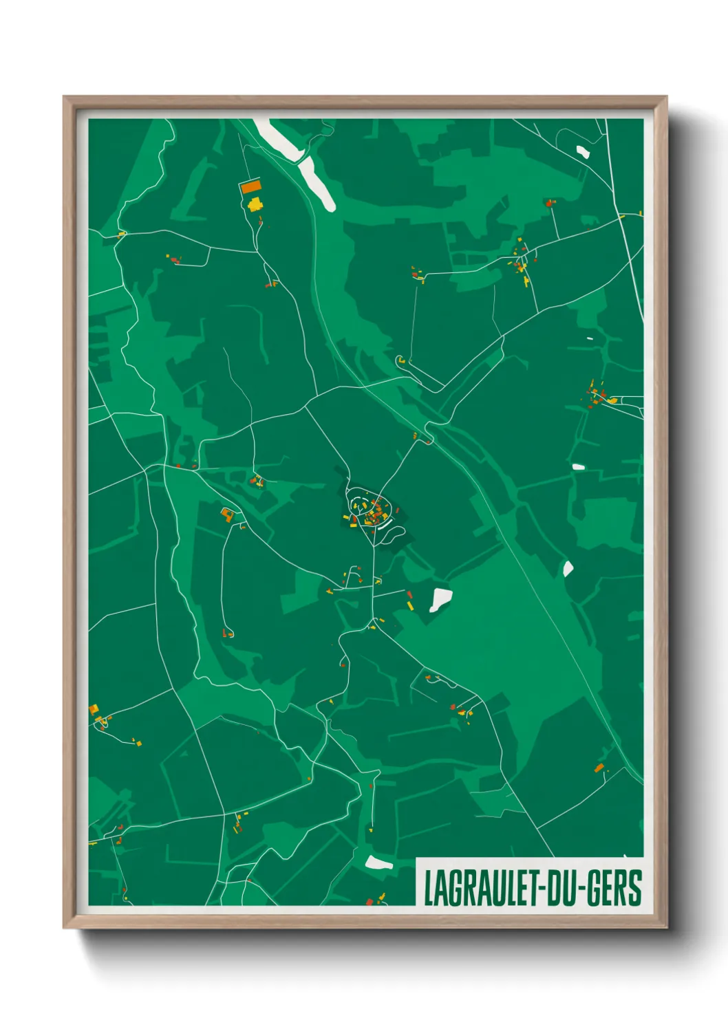 Un poster carteLagraulet-du-Gers