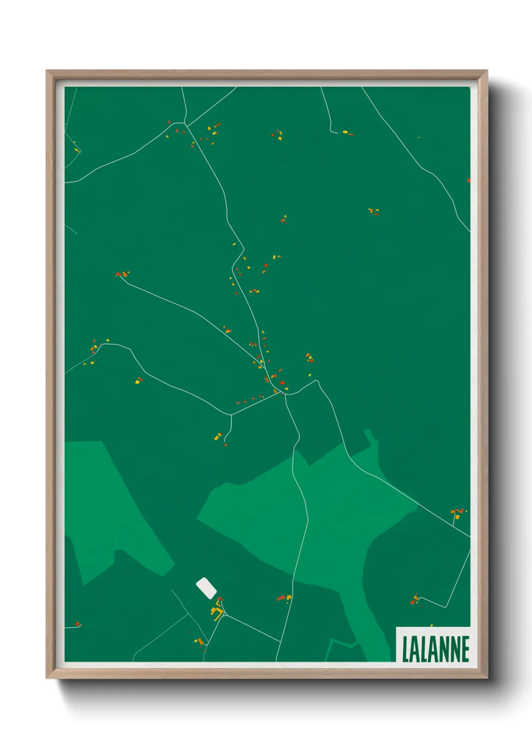 Une affiche de carte sur Lalanne