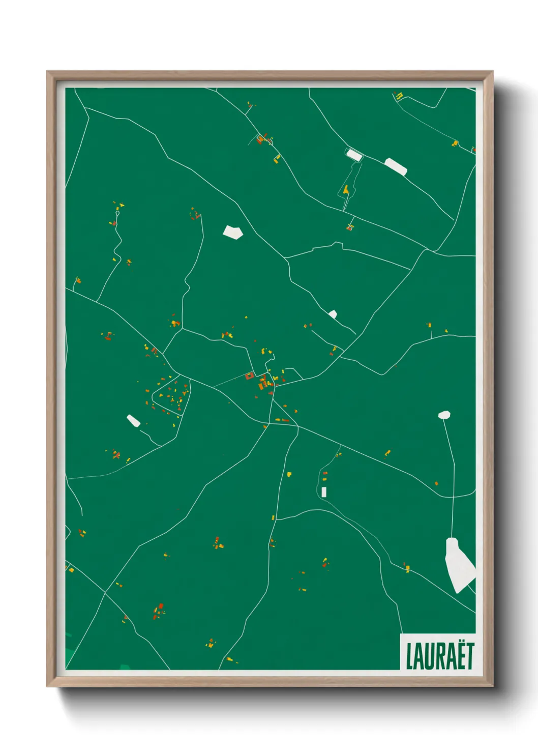 Une affiche de carte sur Lauraët