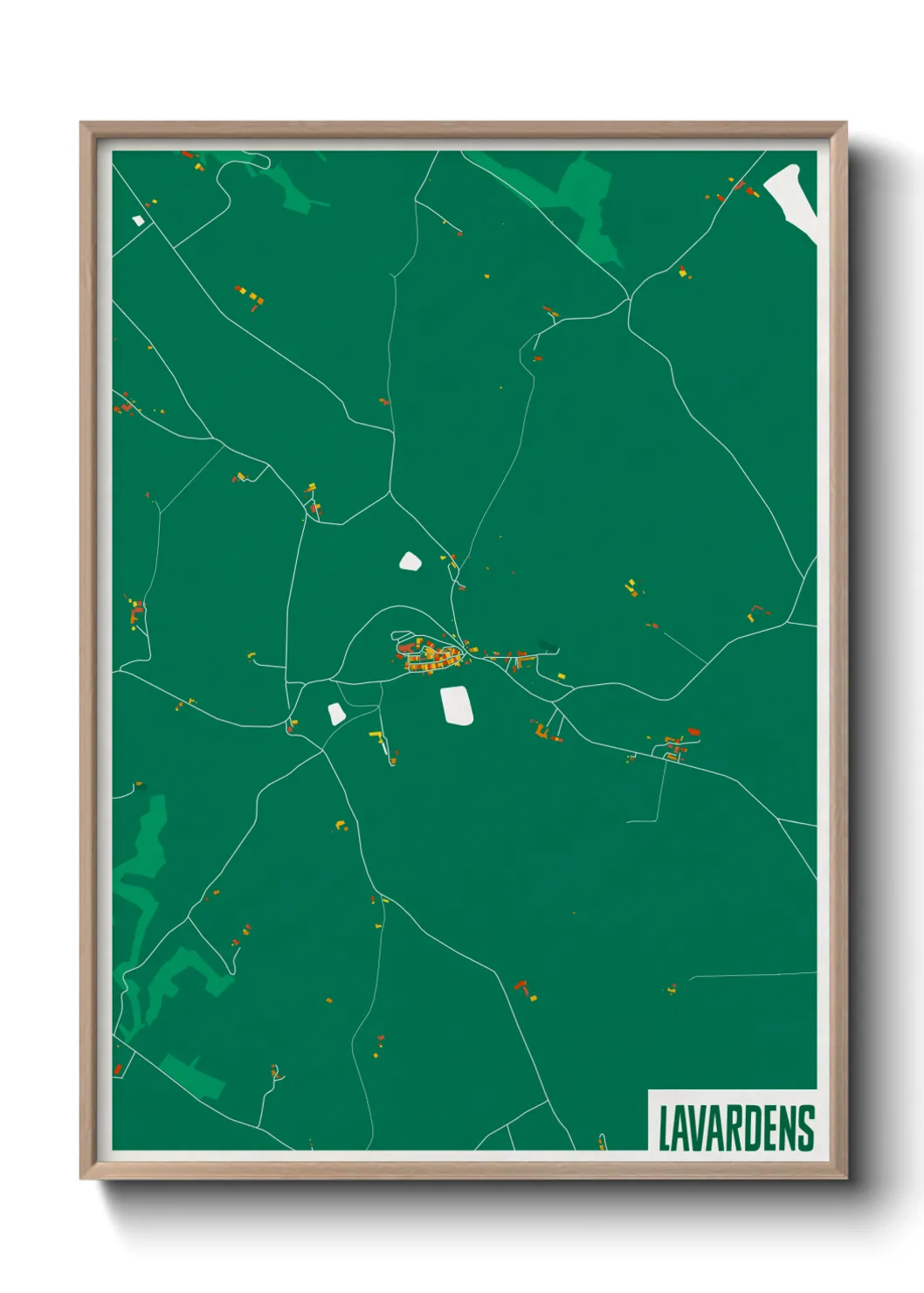 Une affiche de carte sur Lavardens