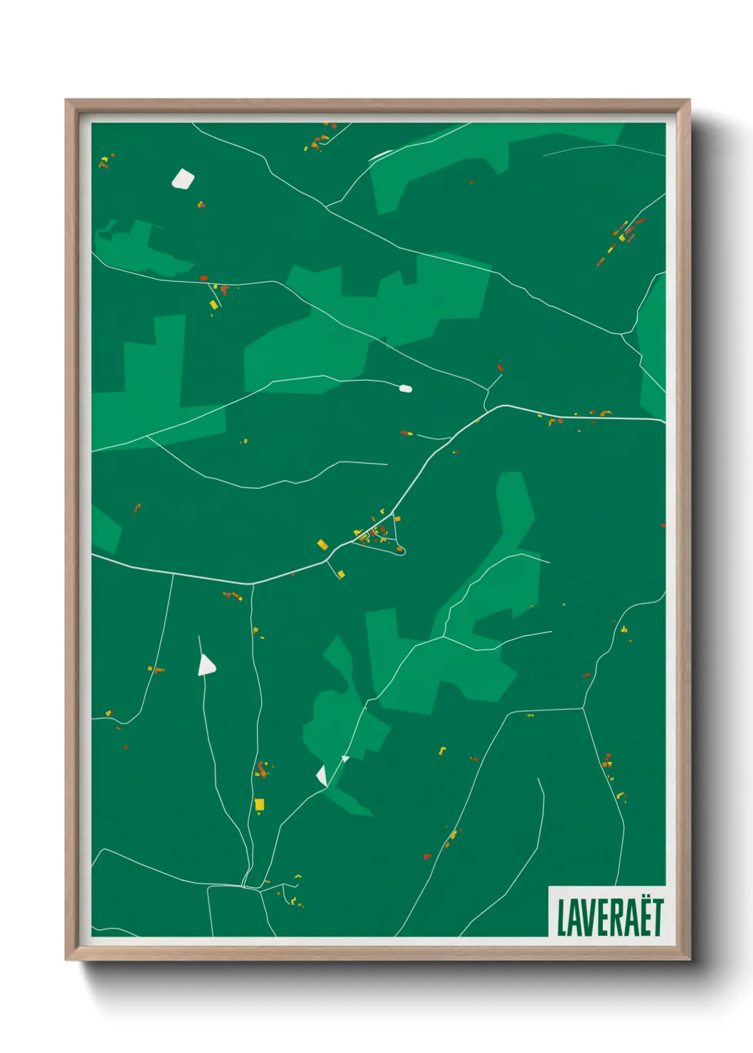 Une affiche de carte sur Laveraët