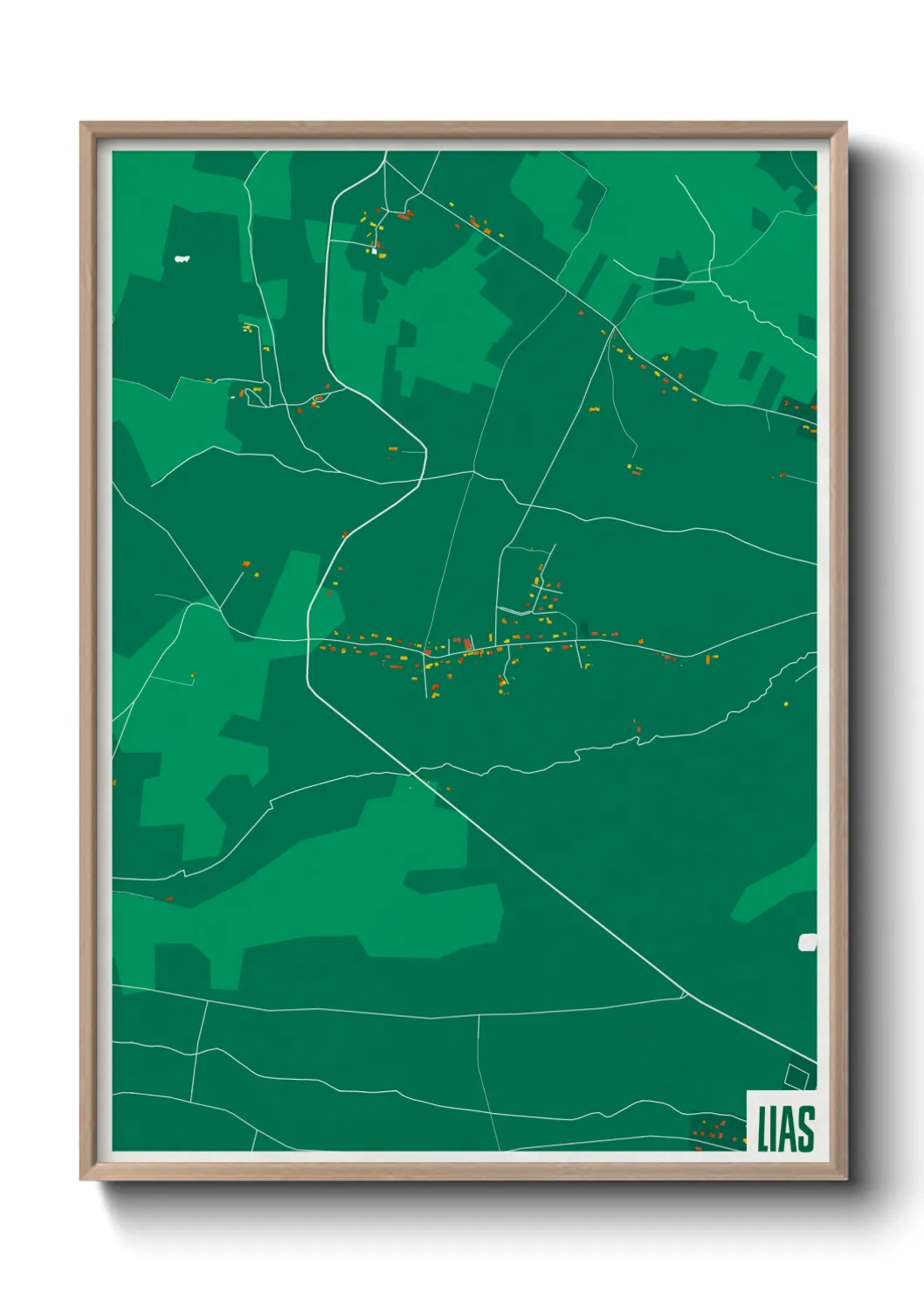 Une affiche de carte sur Lias