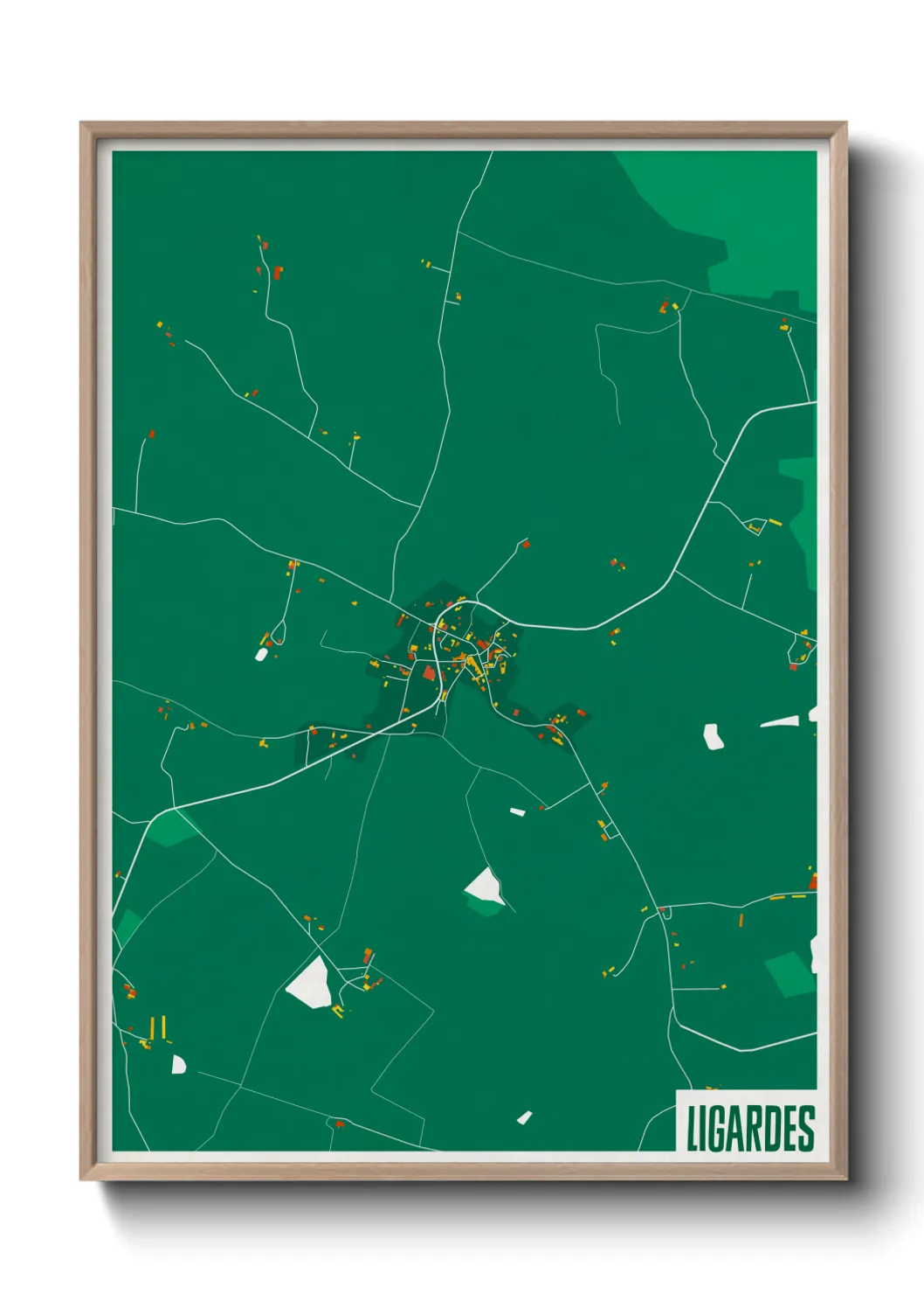 Une affiche de carte sur Ligardes