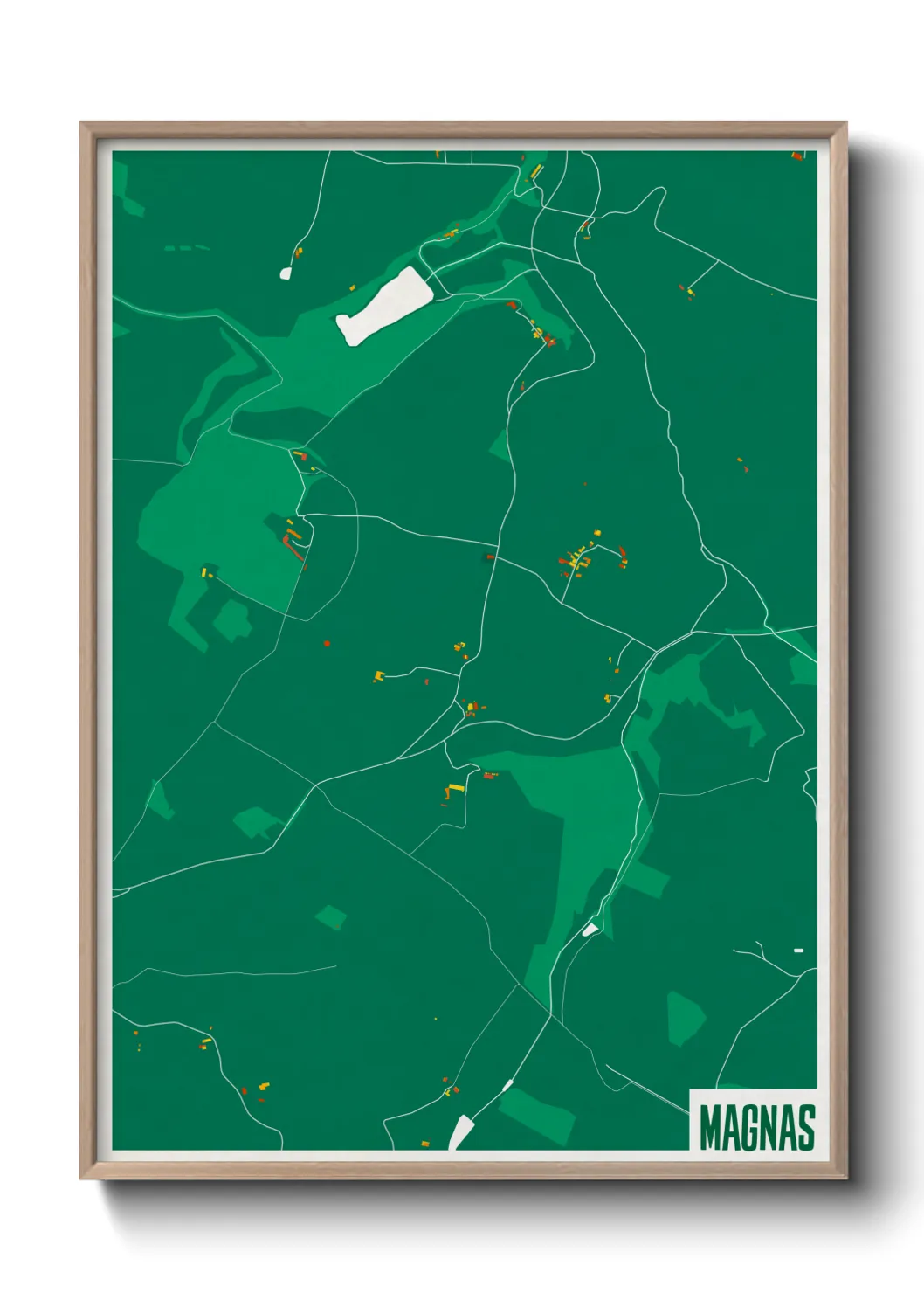 Une affiche de carte sur Magnas