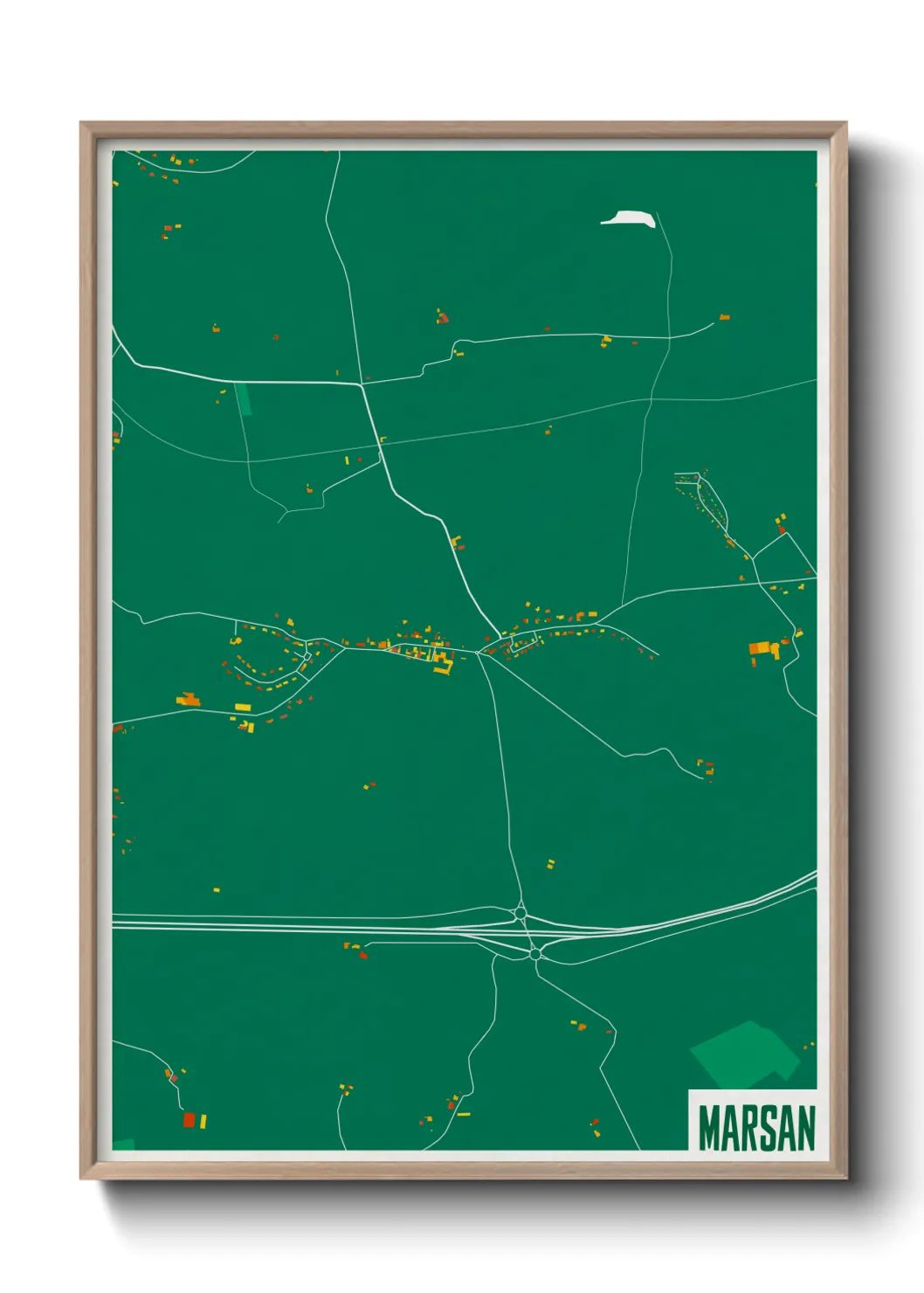 Une affiche de carte sur Marsan