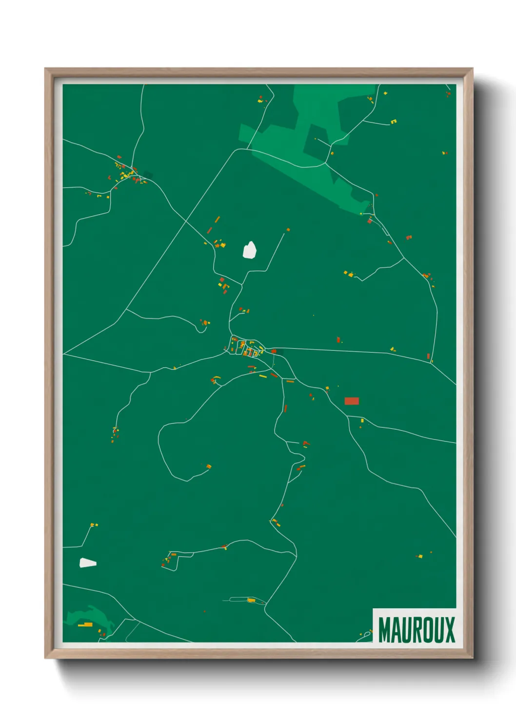 Une affiche de carte sur Mauroux